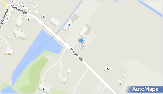 Koźminek, Mielęckiego Andrzeja, 7c, mapa Koźminek