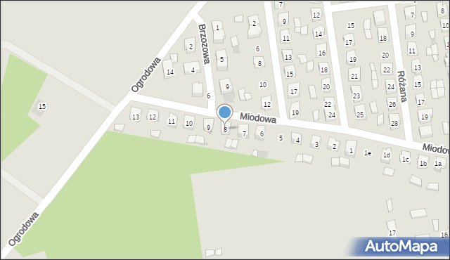 Koźminek, Miodowa, 8, mapa Koźminek