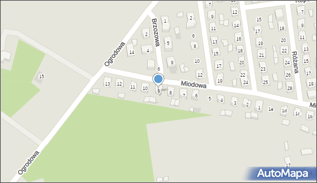 Koźminek, Miodowa, 9, mapa Koźminek