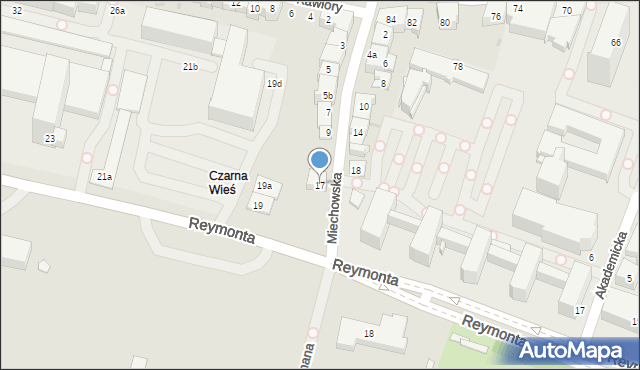 Kraków, Miechowska, 17, mapa Krakowa