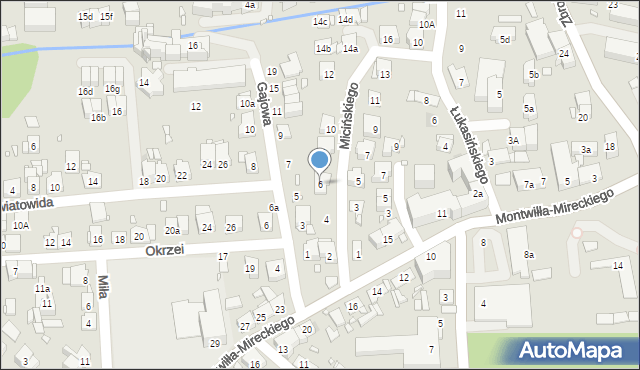Kraków, Micińskiego Tadeusza, 6, mapa Krakowa