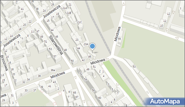 Kraków, Miodowa, 48, mapa Krakowa