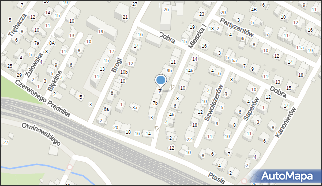 Kraków, Mieszka I, 7c, mapa Krakowa