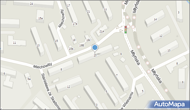 Kraków, Miechowity Macieja, 10, mapa Krakowa