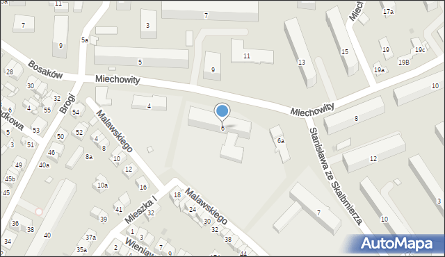 Kraków, Miechowity Macieja, 6, mapa Krakowa