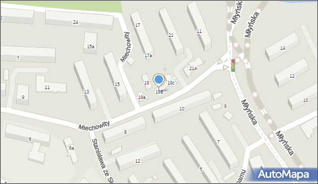 Kraków, Miechowity Macieja, 19B, mapa Krakowa