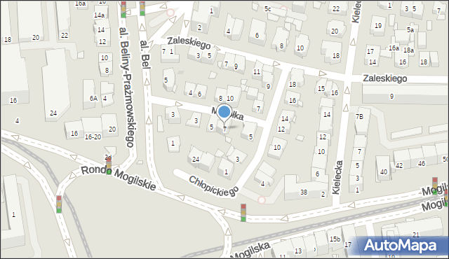 Kraków, Misiołka Leona, 7, mapa Krakowa