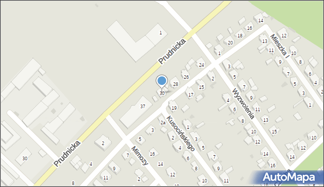 Krapkowice, Mieszka I, 30, mapa Krapkowice