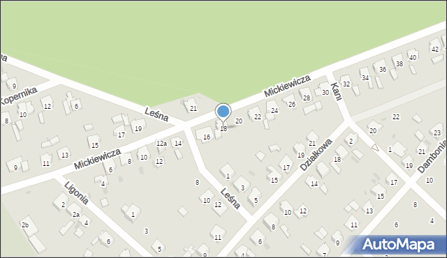 Krapkowice, Mickiewicza Adama, 18, mapa Krapkowice