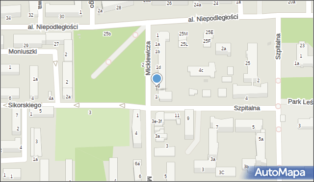 Kraśnik, Mickiewicza Adama, 1h, mapa Kraśnik