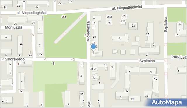 Kraśnik, Mickiewicza Adama, 1i, mapa Kraśnik