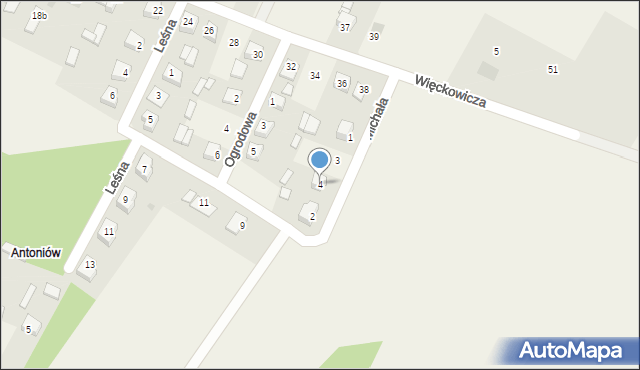 Krasocin, Michała, 4, mapa Krasocin