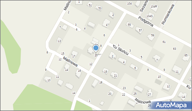 Krępa Słupska, Miodowa, 10, mapa Krępa Słupska