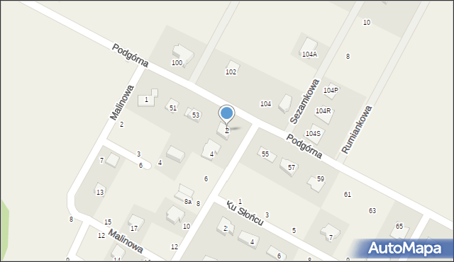 Krępa Słupska, Miodowa, 2, mapa Krępa Słupska