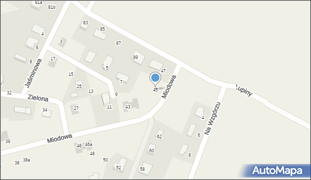 Krępa Słupska, Miodowa, 45, mapa Krępa Słupska