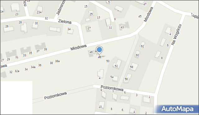 Krępa Słupska, Miodowa, 48, mapa Krępa Słupska