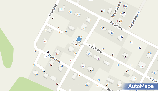 Krępa Słupska, Miodowa, 8, mapa Krępa Słupska