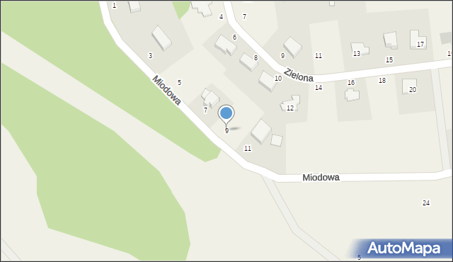 Krępa Słupska, Miodowa, 9, mapa Krępa Słupska