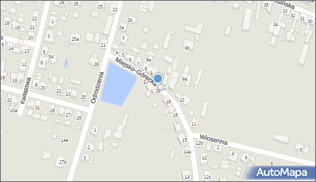 Krobia, Miejsko-Górecka, 19, mapa Krobia