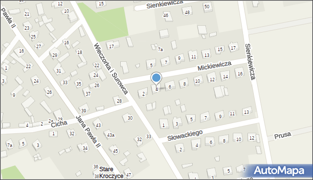 Kroczyce, Mickiewicza Adama, 4, mapa Kroczyce