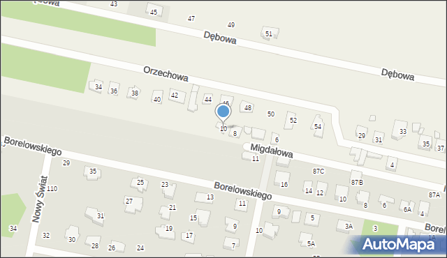 Królewiec, Migdałowa, 10, mapa Królewiec