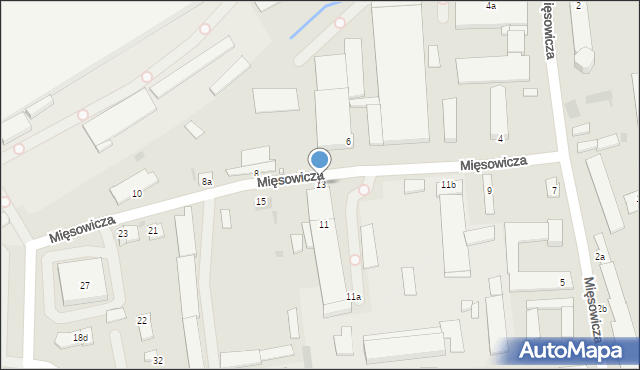 Krosno, Mięsowicza Michała, 13, mapa Krosna