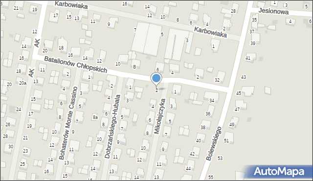 Krotoszyn, Mikołajczyka, 2, mapa Krotoszyna