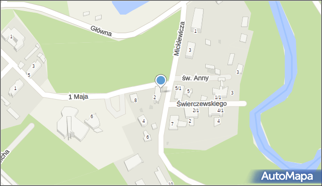 Krupski Młyn, Mickiewicza Adama, 2/2, mapa Krupski Młyn