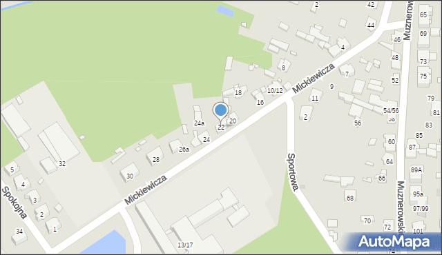 Krzepice, Mickiewicza Adama, 22, mapa Krzepice