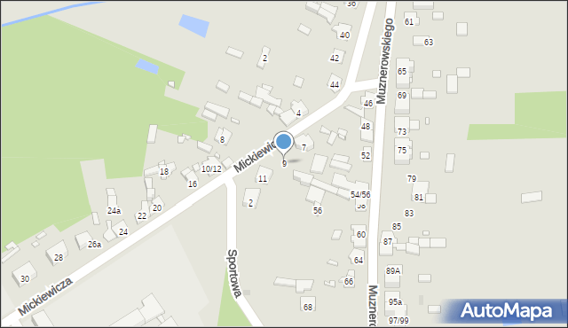 Krzepice, Mickiewicza Adama, 9, mapa Krzepice