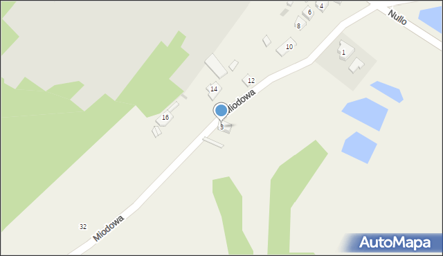 Krzykawka, Miodowa, 3, mapa Krzykawka