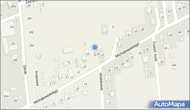 Krzysztoforzyce, Michałowskiego Piotra, 21, mapa Krzysztoforzyce