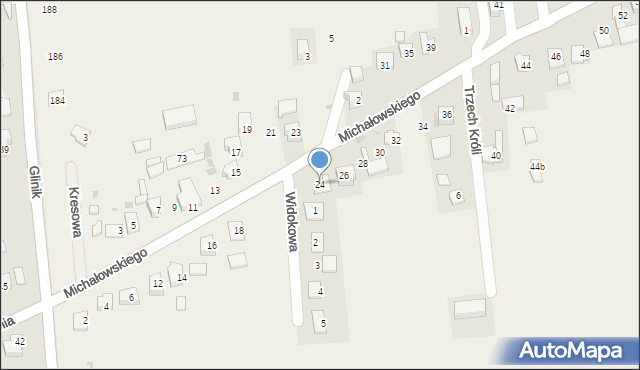 Krzysztoforzyce, Michałowskiego Piotra, 24, mapa Krzysztoforzyce