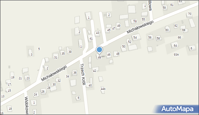 Krzysztoforzyce, Michałowskiego Piotra, 44, mapa Krzysztoforzyce