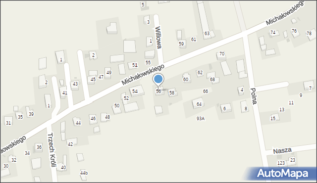 Krzysztoforzyce, Michałowskiego Piotra, 56, mapa Krzysztoforzyce