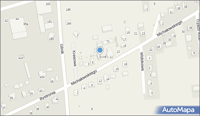 Krzysztoforzyce, Michałowskiego Piotra, 7, mapa Krzysztoforzyce