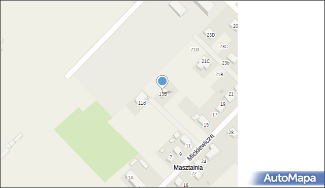 Krzyżanowice, Mickiewicza Adama, 13B, mapa Krzyżanowice