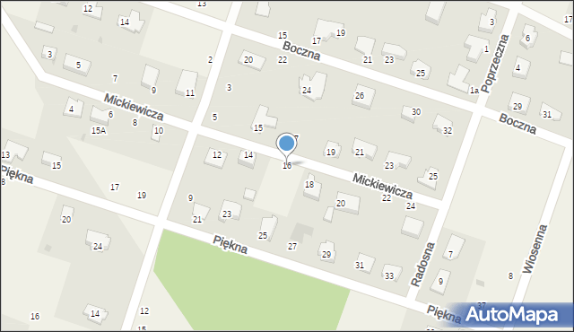 Ksawerów, Mickiewicza Adama, 16, mapa Ksawerów