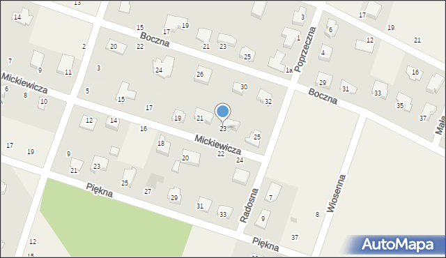 Ksawerów, Mickiewicza Adama, 23, mapa Ksawerów