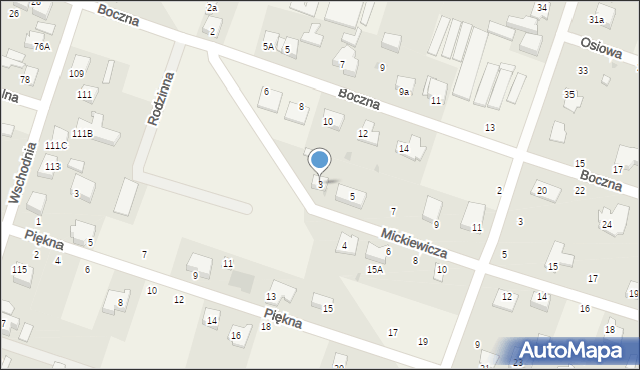 Ksawerów, Mickiewicza Adama, 3, mapa Ksawerów