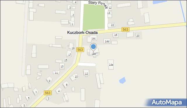 Kuczbork-Osada, Mickiewicza Adama, 14b, mapa Kuczbork-Osada