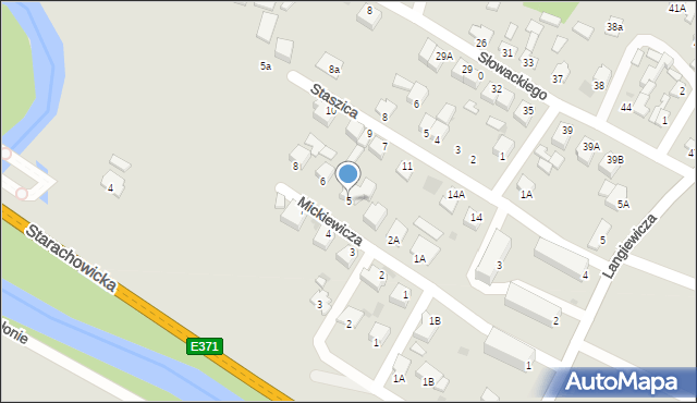 Kunów, Mickiewicza Adama, 5, mapa Kunów