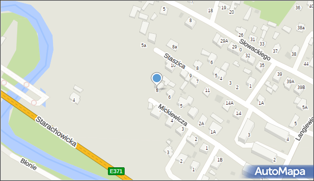 Kunów, Mickiewicza Adama, 8, mapa Kunów