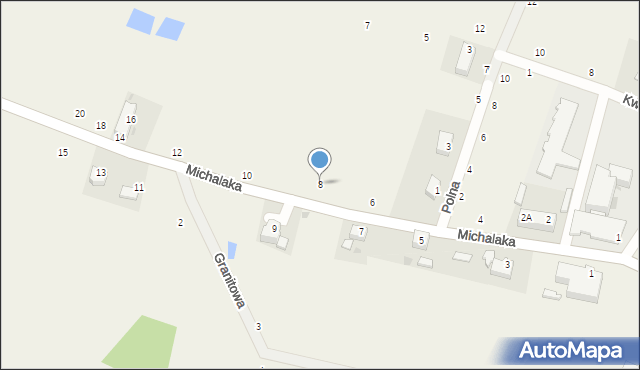 Kuropatnik, Michalaka Stanisława, ks., 8, mapa Kuropatnik