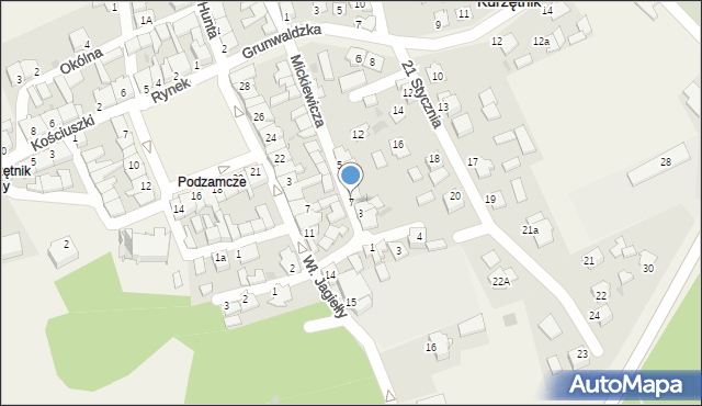 Kurzętnik, Mickiewicza Adama, 7, mapa Kurzętnik