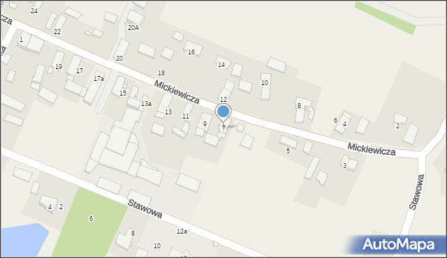 Kurznie, Mickiewicza Adama, 7, mapa Kurznie