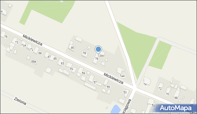 Kurznie, Mickiewicza Adama, 76a, mapa Kurznie