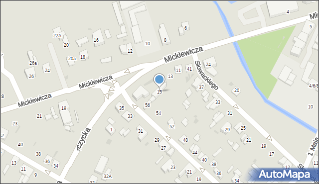 Kutno, Mickiewicza Adama, 15, mapa Kutno