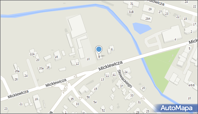 Kutno, Mickiewicza Adama, 8, mapa Kutno