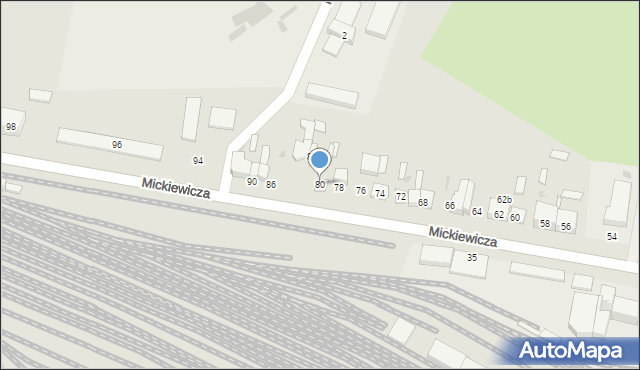 Kutno, Mickiewicza Adama, 80, mapa Kutno